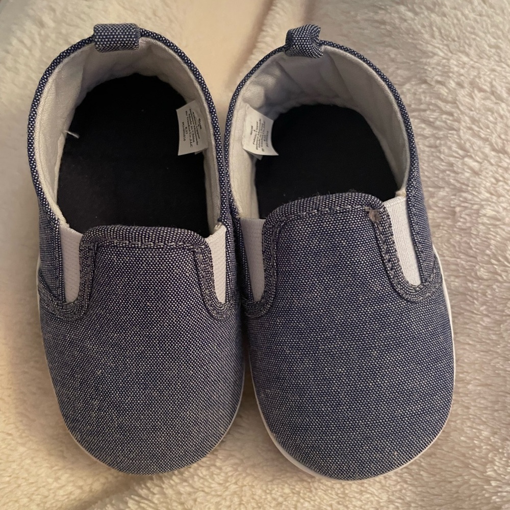 First Impressions Baby Navy Fabric Shoes size 4